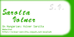 sarolta volner business card